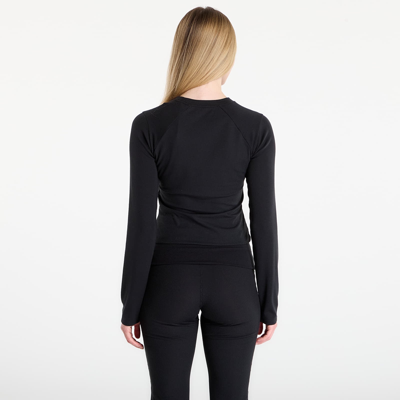T-särgid Nike Sportswear Chill Knit Women's Tight Long-Sleeve Ribbed Top Black/ Sail