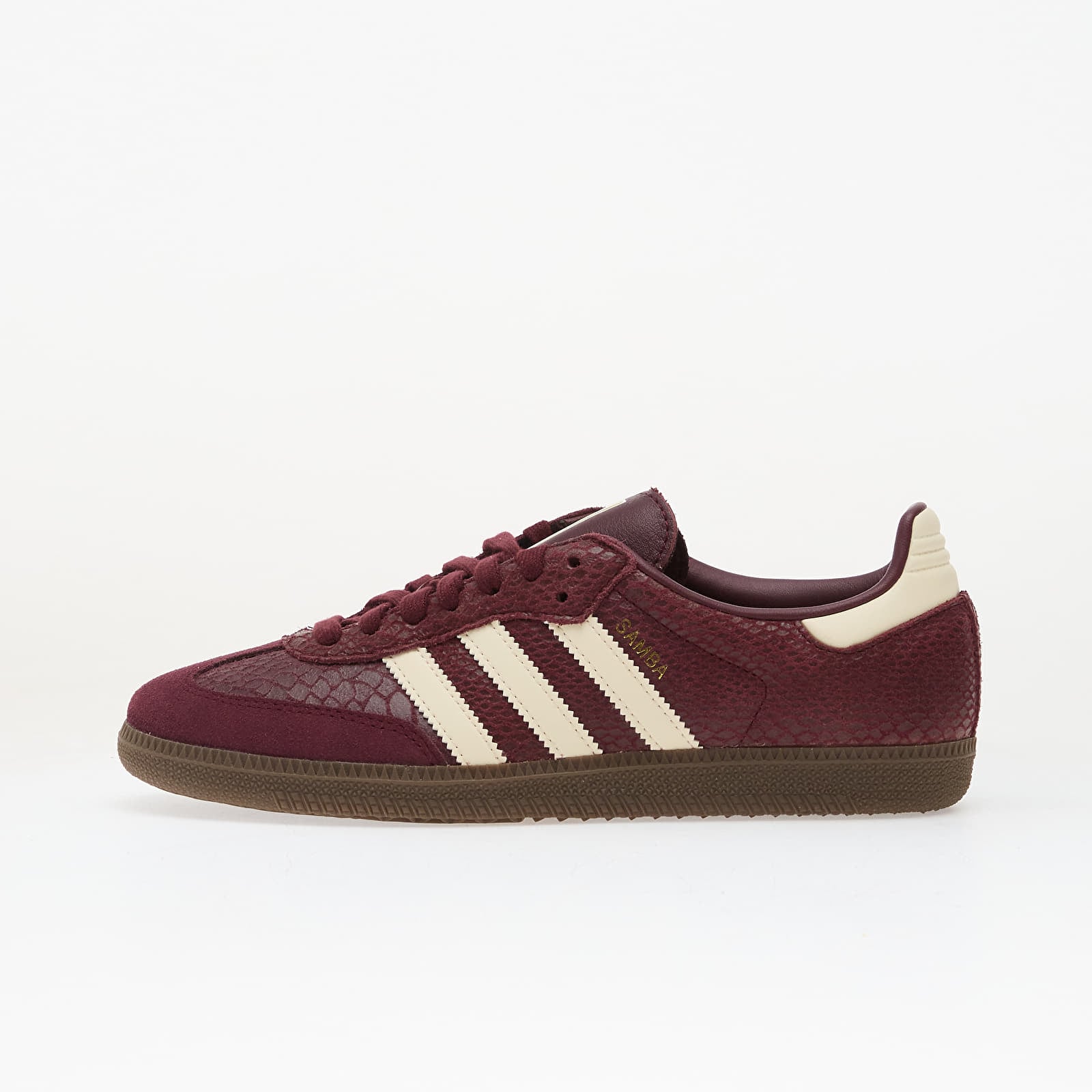 Women's sneakers and shoes adidas Samba Og W Maroon/ Crew White/ Gold Metallic
