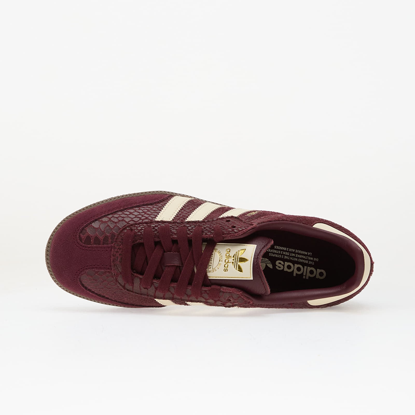 Women's sneakers and shoes adidas Samba Og W Maroon/ Crew White/ Gold Metallic