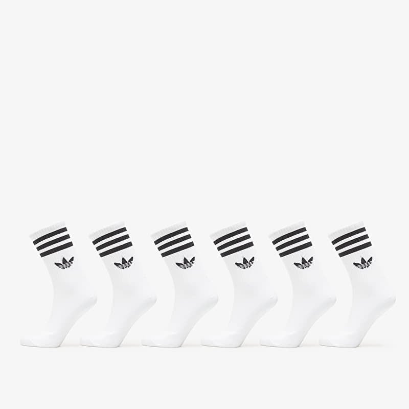 adidas 3-Stripes Crew Socks 6 Pairs White