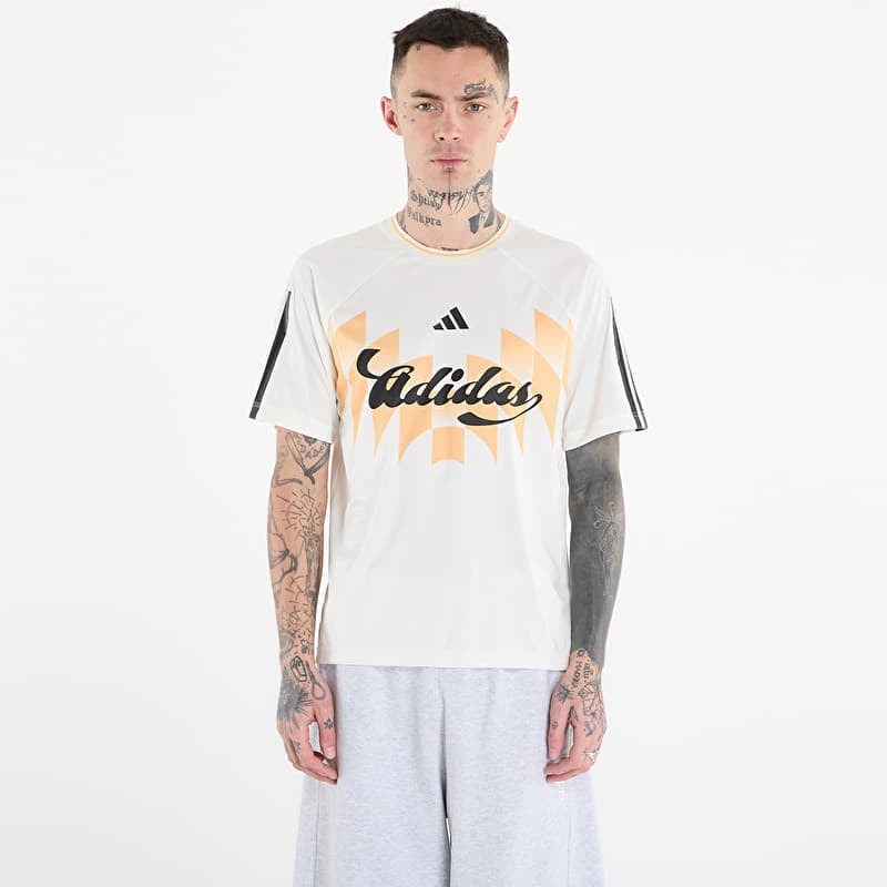 T-shirt adidas House Of Tiro X Common Goal Jersey T-Shirt Off White/ Black/ Semi Ice Tangerine
