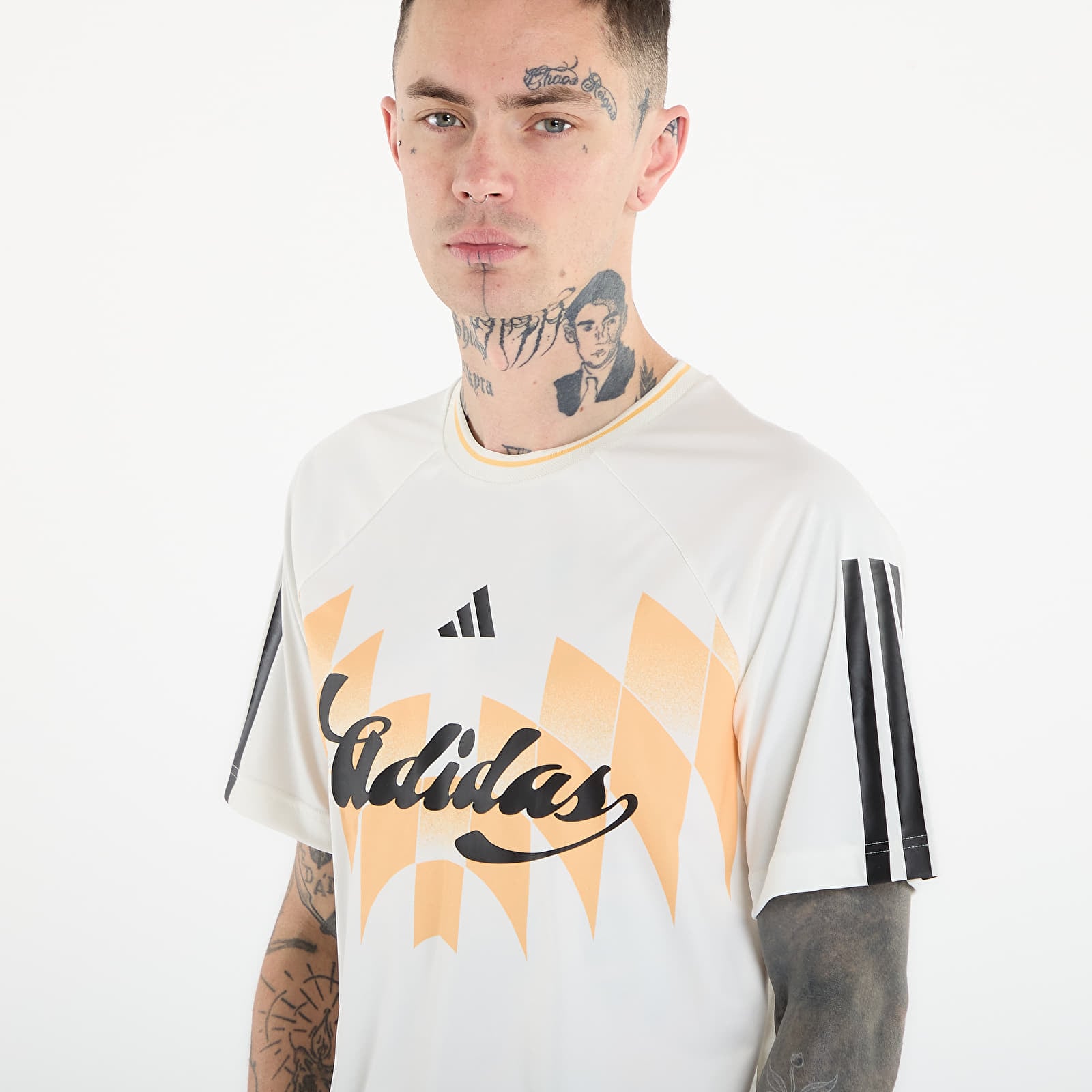 Muške majice kratkih rukava adidas M Tiro Gc Ho T Off White/ Black/ Seicta