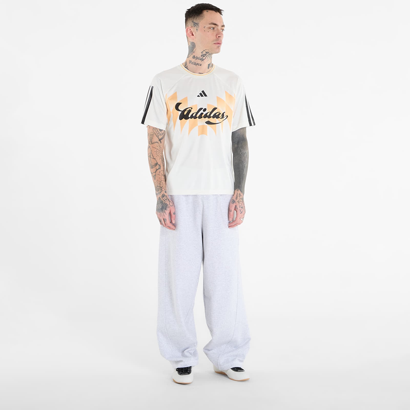 Muške majice kratkih rukava adidas M Tiro Gc Ho T Off White/ Black/ Seicta