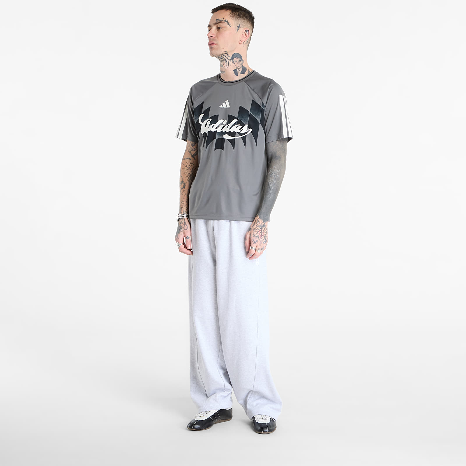 Tricouri  adidas M Tiro Gc Ho T Grey Four/ Black/ Off White