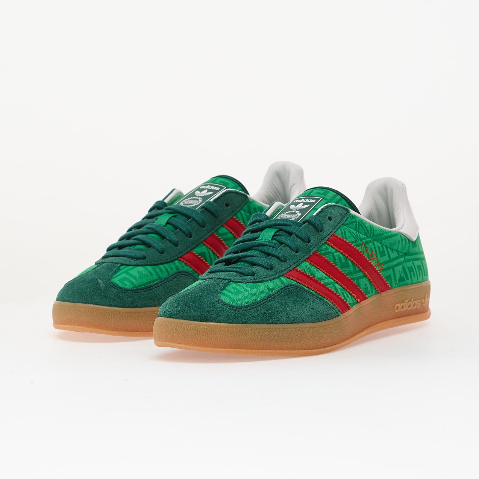 Men's sneakers and shoes adidas Gazelle Indoor Green/ Better Scarlet/ Collegiate Green