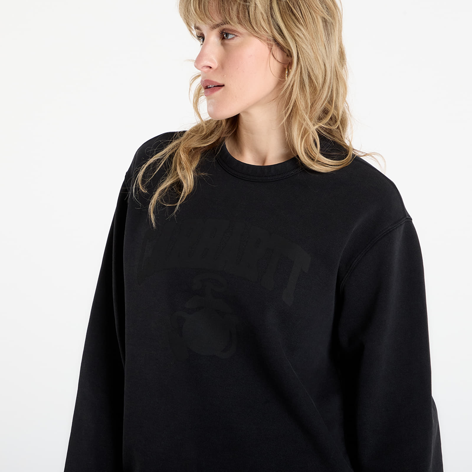 Sweatshirts til mænd Carhartt WIP Faded Pond Corps Sweat UNISEX Black