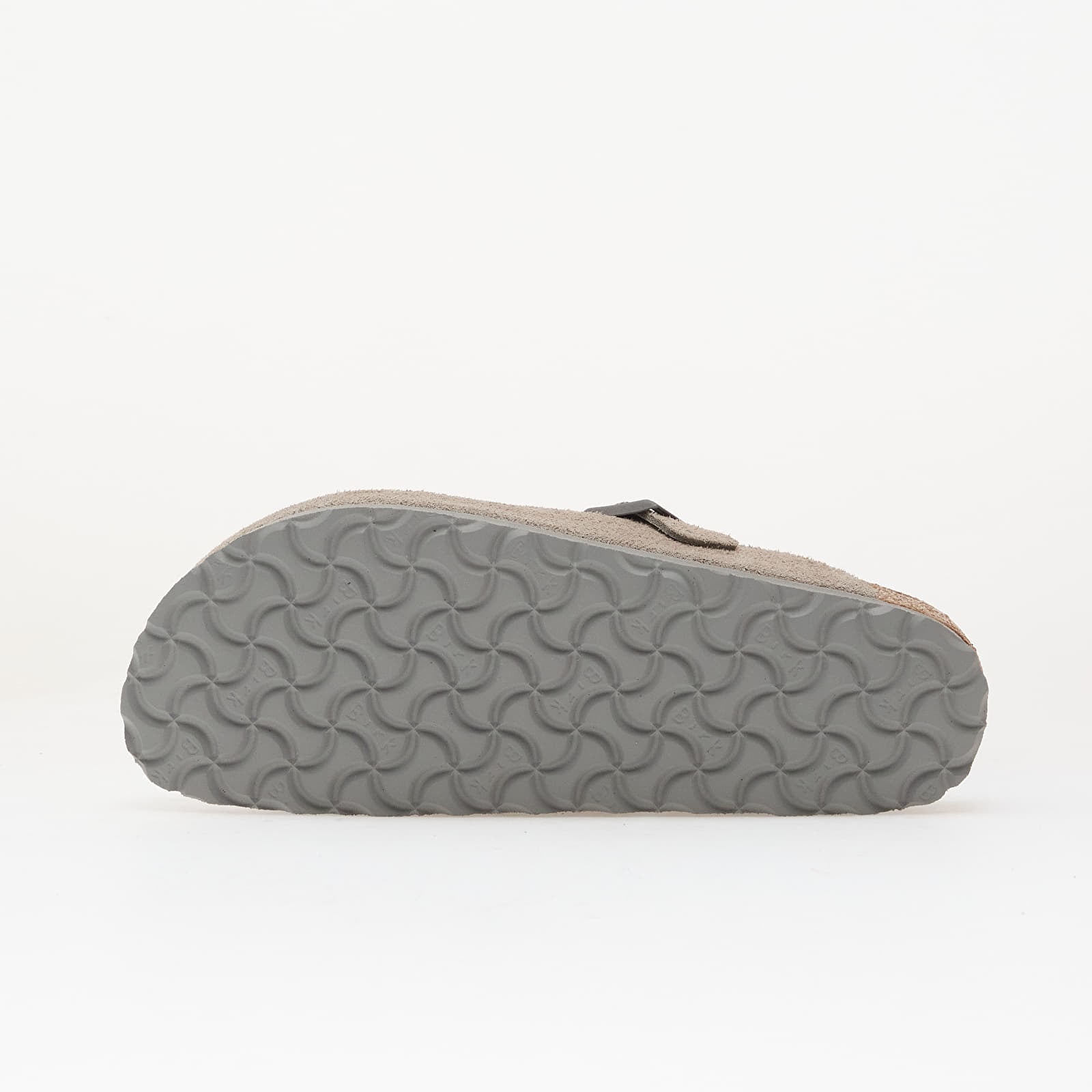 Scarpe uomo Birkenstock Boston Soft Footbed Suede Leather Unisex Stone Coin