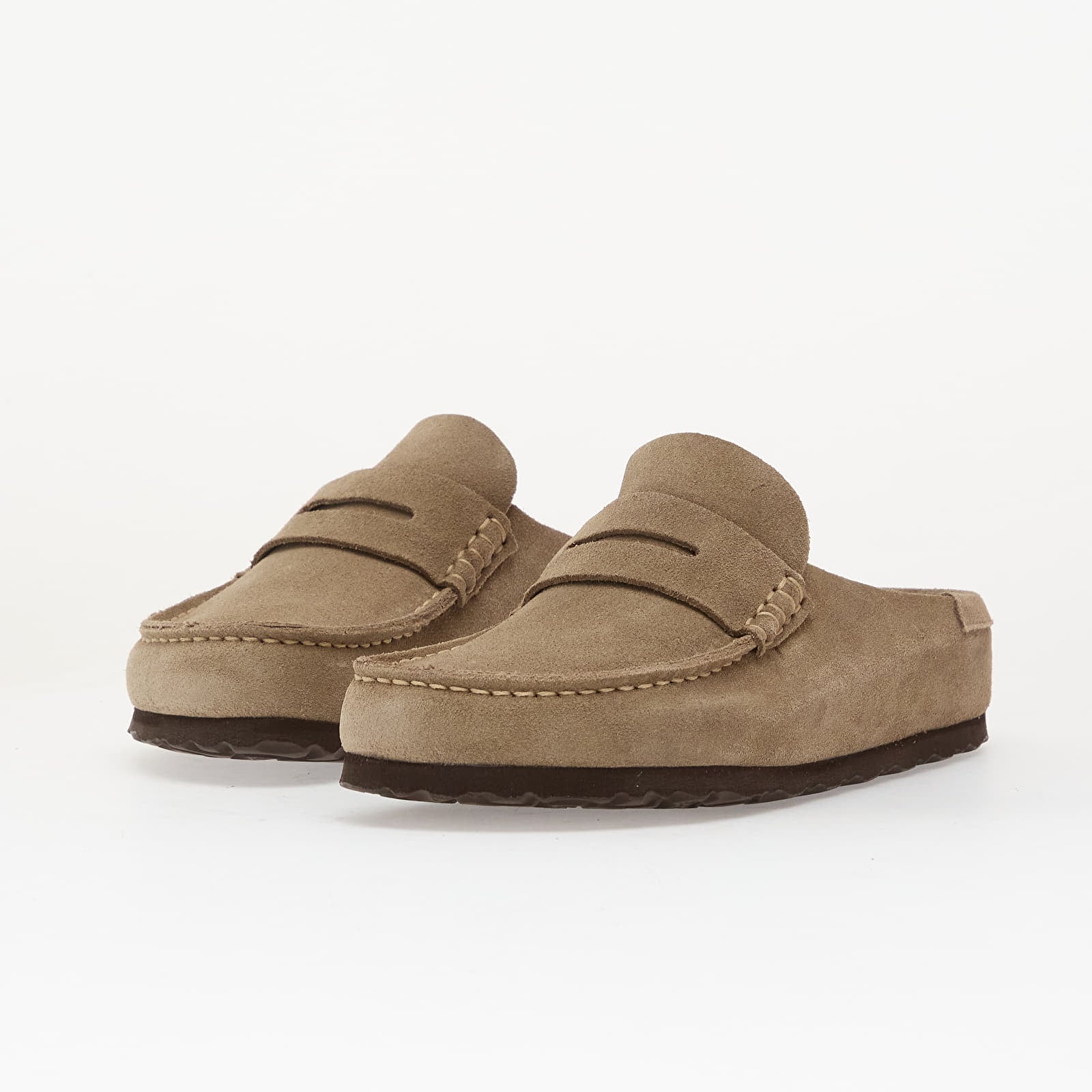 Men's sneakers and shoes Birkenstock Naples Wrapped Suede Leather Unisex Taupe