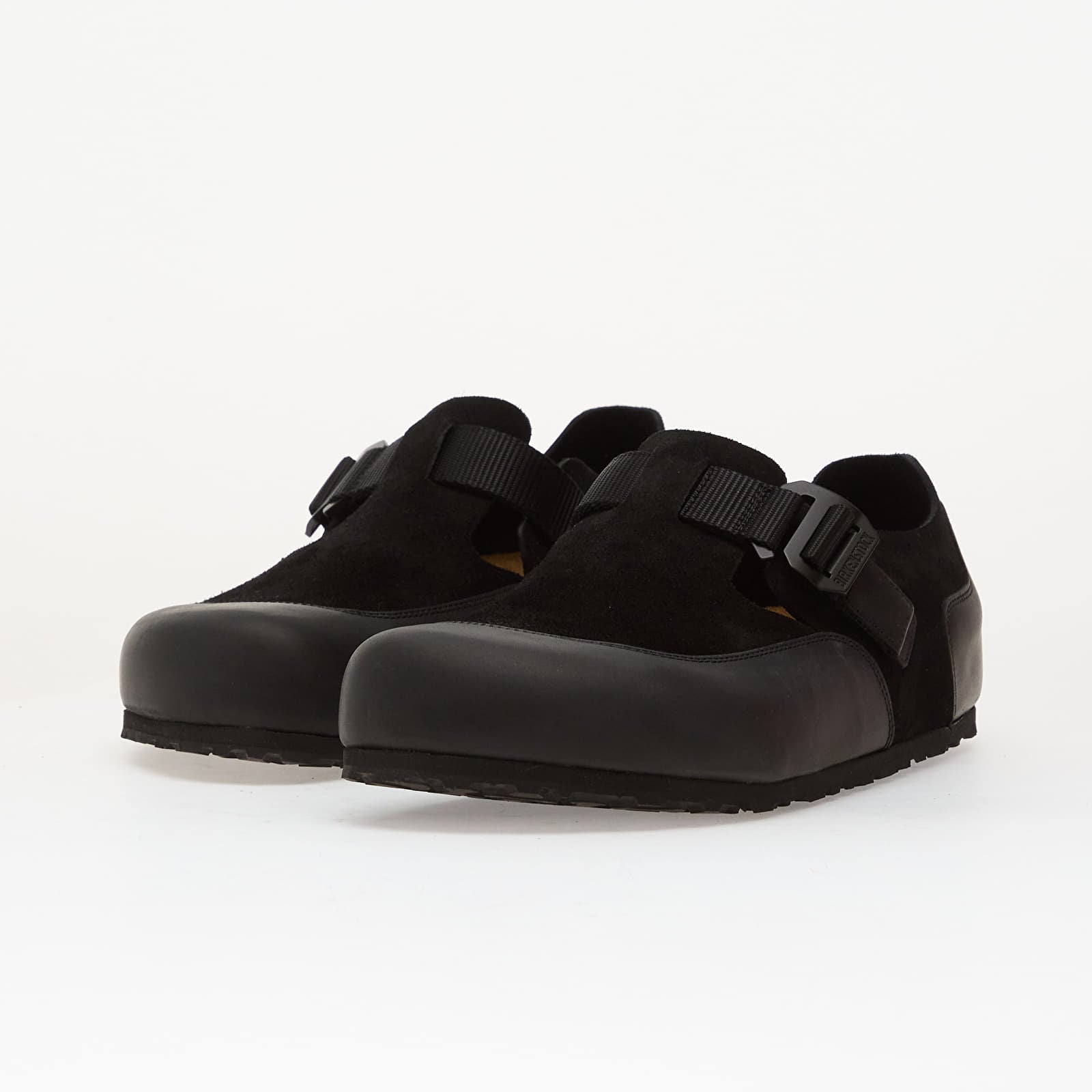 Scarpe uomo Birkenstock London Nova 2.0 Leather-Suede Unisex Black