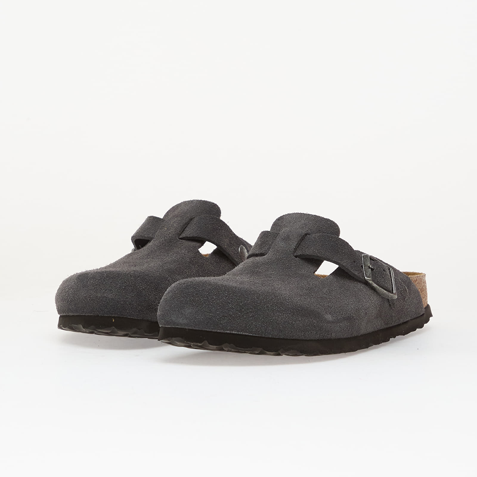 Men's sneakers and shoes Birkenstock Boston Suede Leather Charcoal