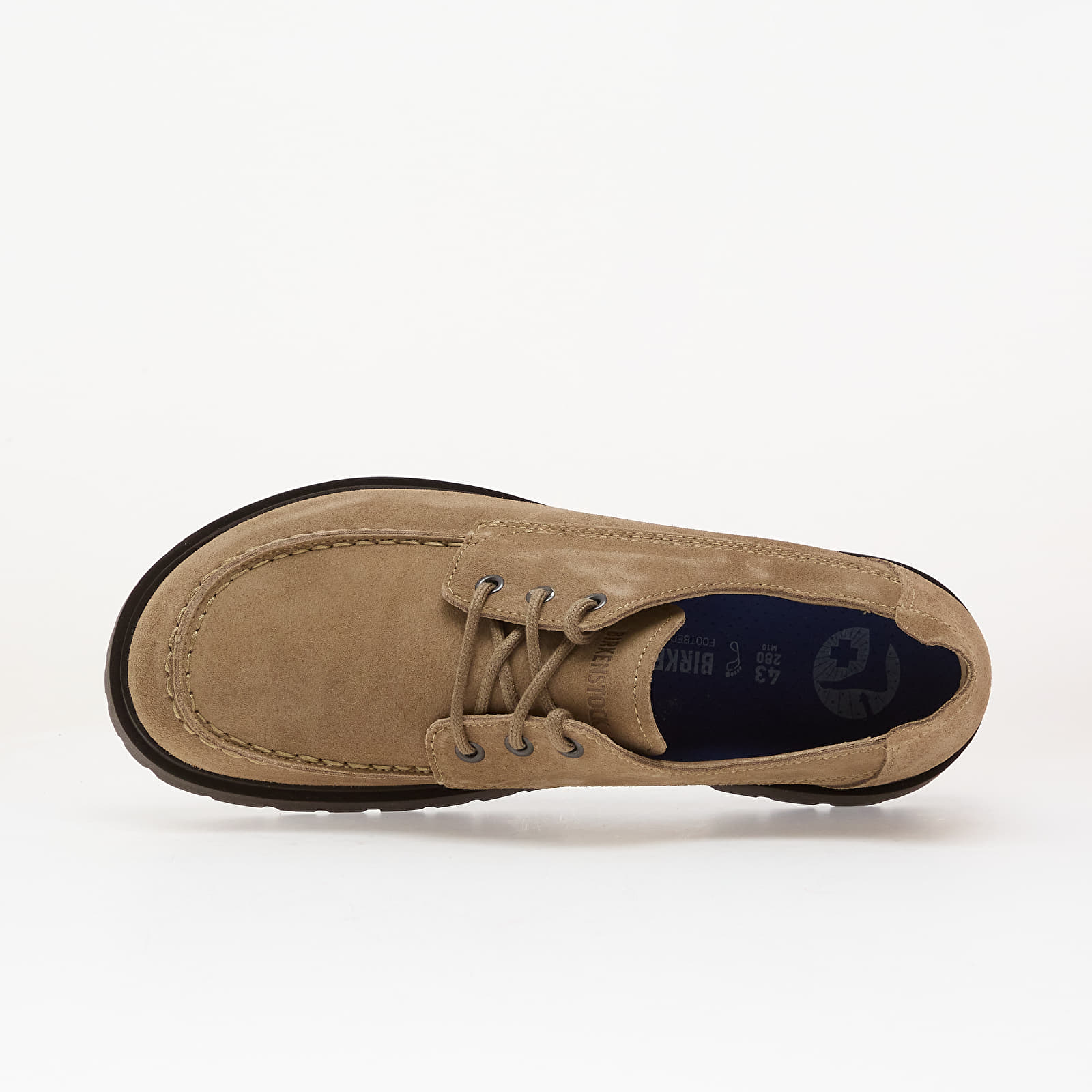 Scarpe uomo Birkenstock Highwood Moc Lace Low Suede Leather Gray Taupe