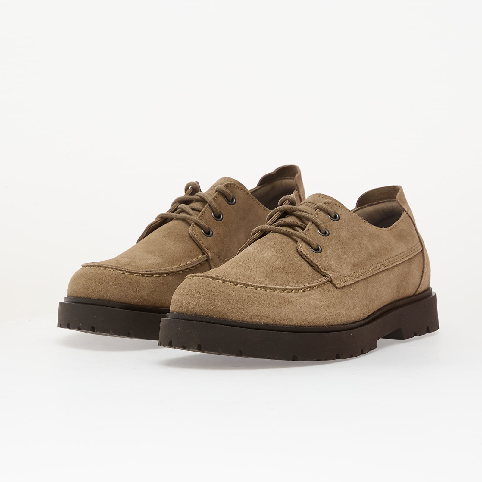 Scarpe uomo Birkenstock Highwood Moc Lace Low Suede Leather Gray Taupe