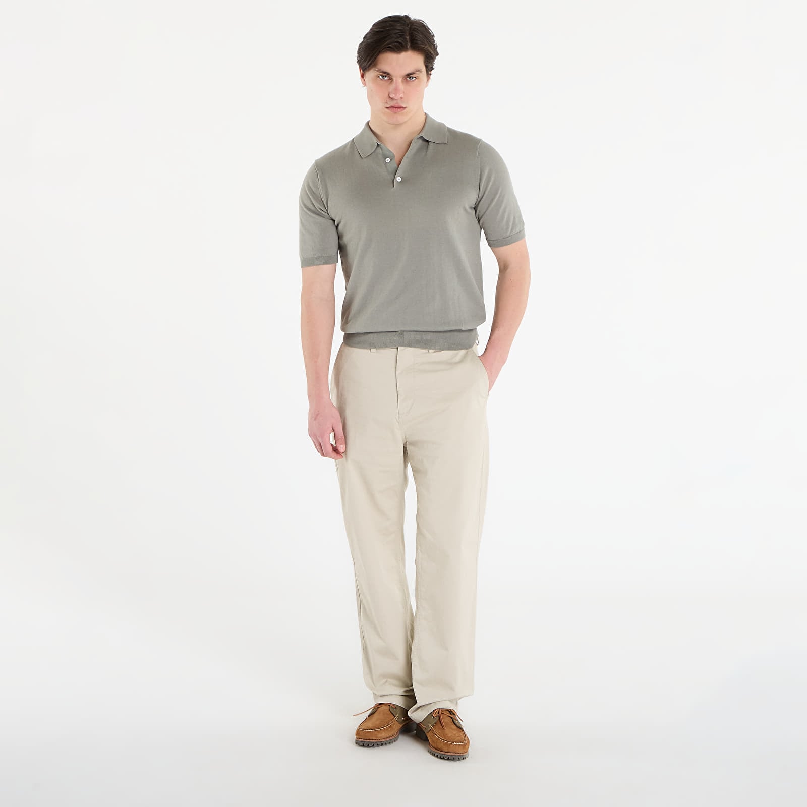 Pánske nohavice GAP 90S Loose Khaki Pants Moonstone