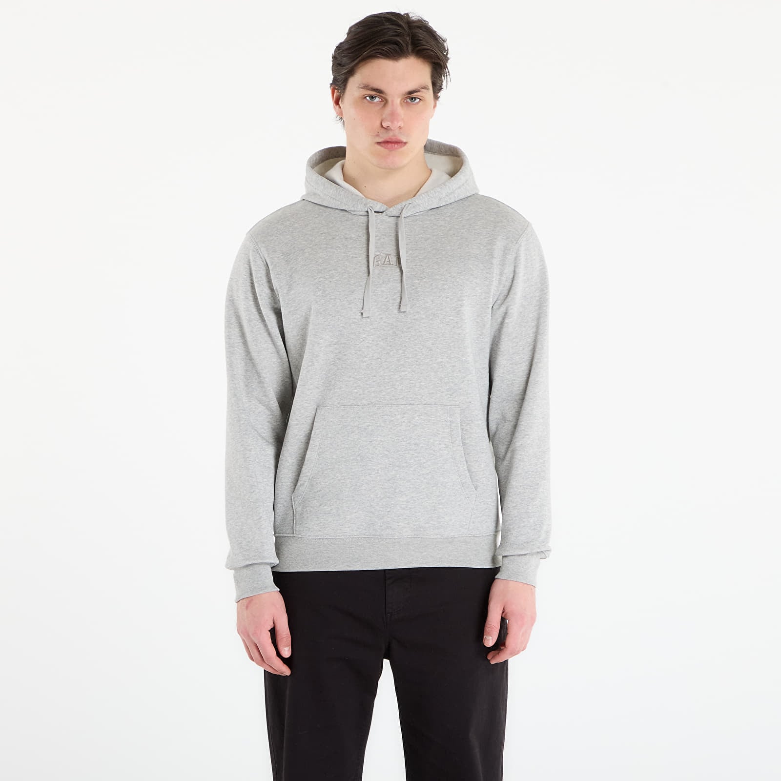 Sweatshirts GAP V-Frch Tonal Mini Logo Relaxed Po Hoodie Heather Grey