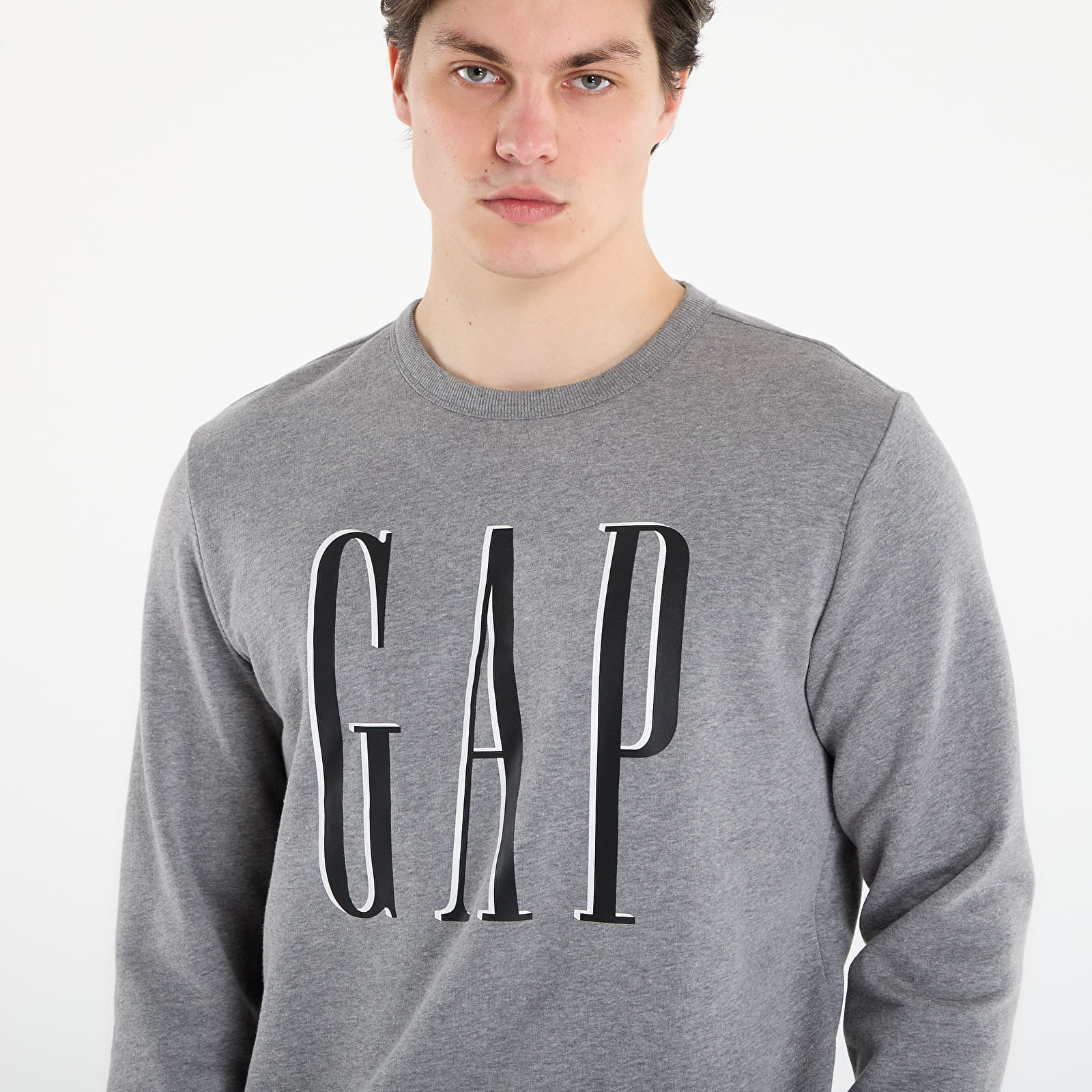 Mikiny GAP V-Lw Db Fleece Heather Grey