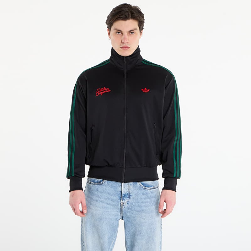 adidas Firebird Roses Track Top Black/ Collegiate Green