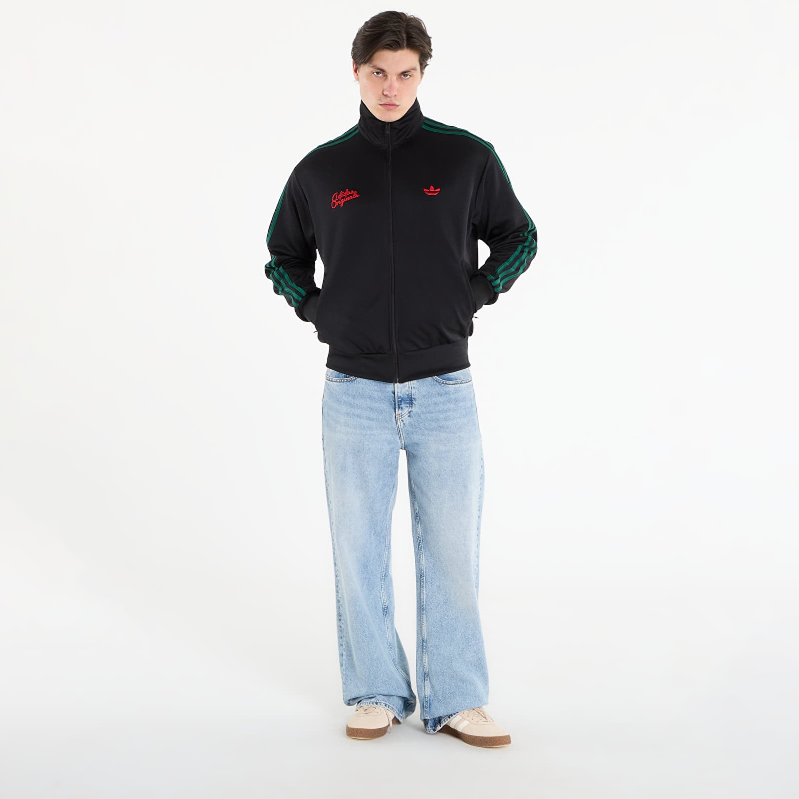 Sweatshirts adidas Tt Black/ Collegiate Green