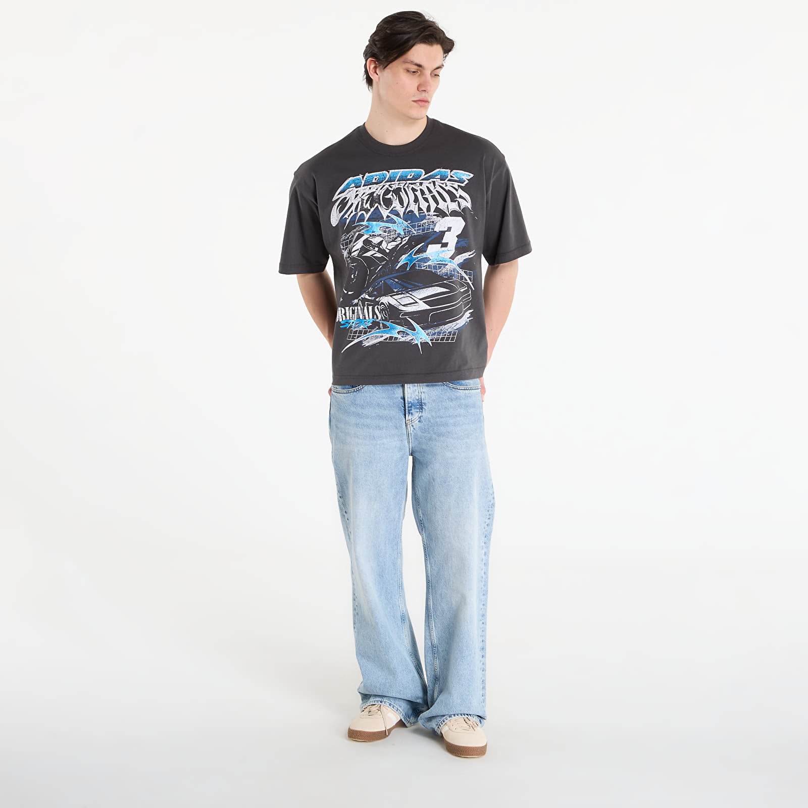 Tričká adidas Gurnge Racing Graphic T-shirt Utility Black