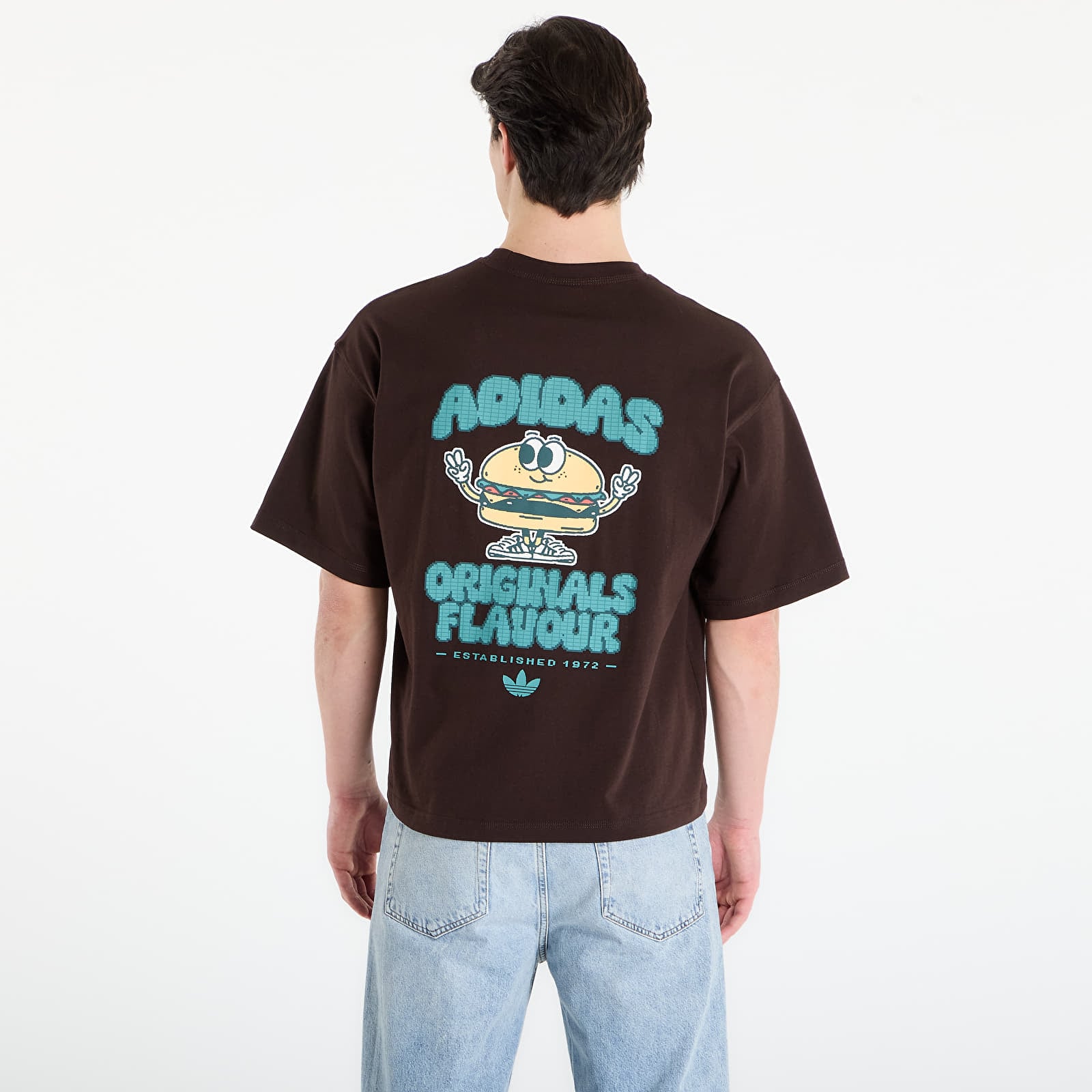 Tričká adidas Pixelated Burget Character Graphic T-shirt Aurora Coffee