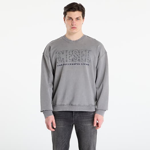 Суитшърт DIESEL S-Boxt-Raw-V1 Sweat-Shirt Steeple Gray