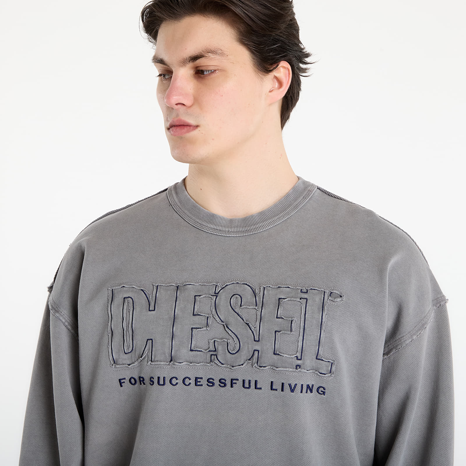 Sweatshirts DIESEL S-Boxt-Raw-V1 Sweat-Shirt Steeple Gray