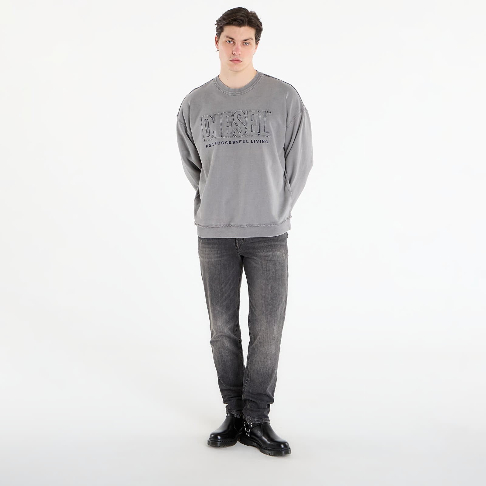 Sweatshirts DIESEL S-Boxt-Raw-V1 Sweat-Shirt Steeple Gray
