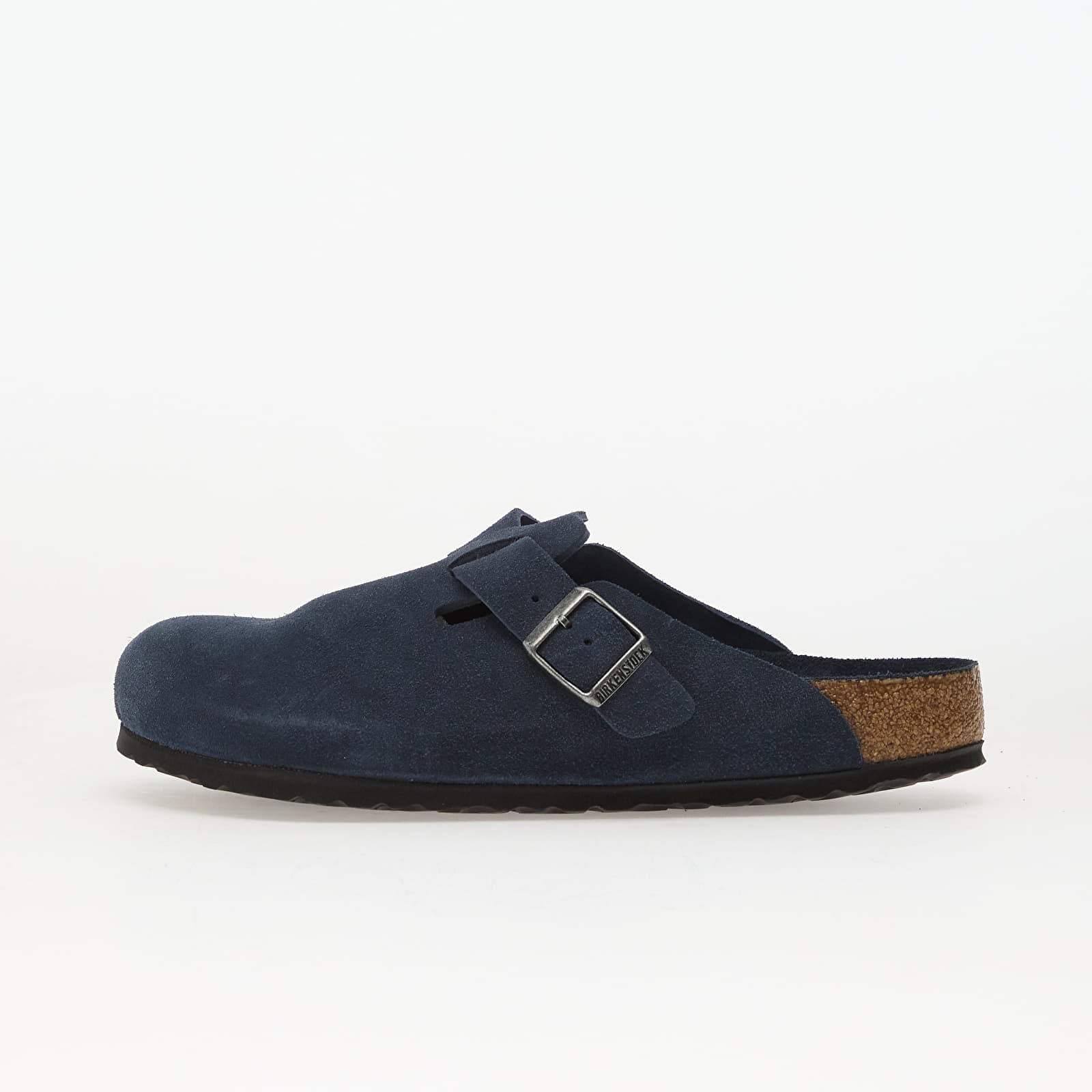 Vīriešu čības un apavi Birkenstock Boston Soft Footbed Suede Leather New Navy Tonal FB
