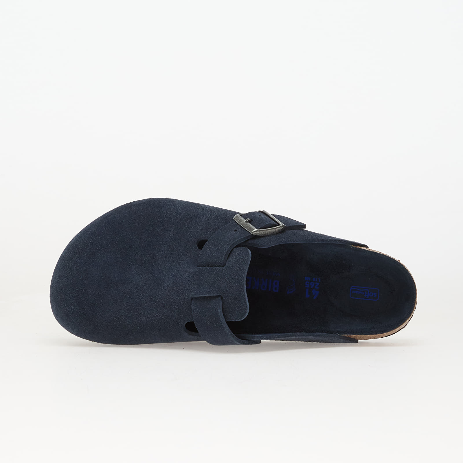 Vīriešu čības un apavi Birkenstock Boston Soft Footbed Suede Leather New Navy Tonal FB
