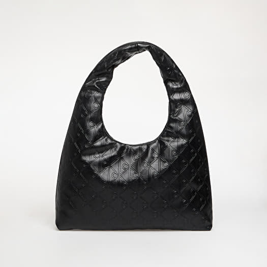 Calvin Klein Emblem Aop Puffer Lg Shoulder Bag Black