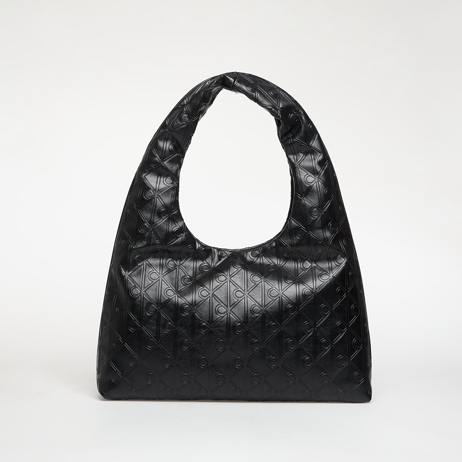 Handbags Calvin Klein Emblem Aop Puffer Lg Shoulder Bag Black