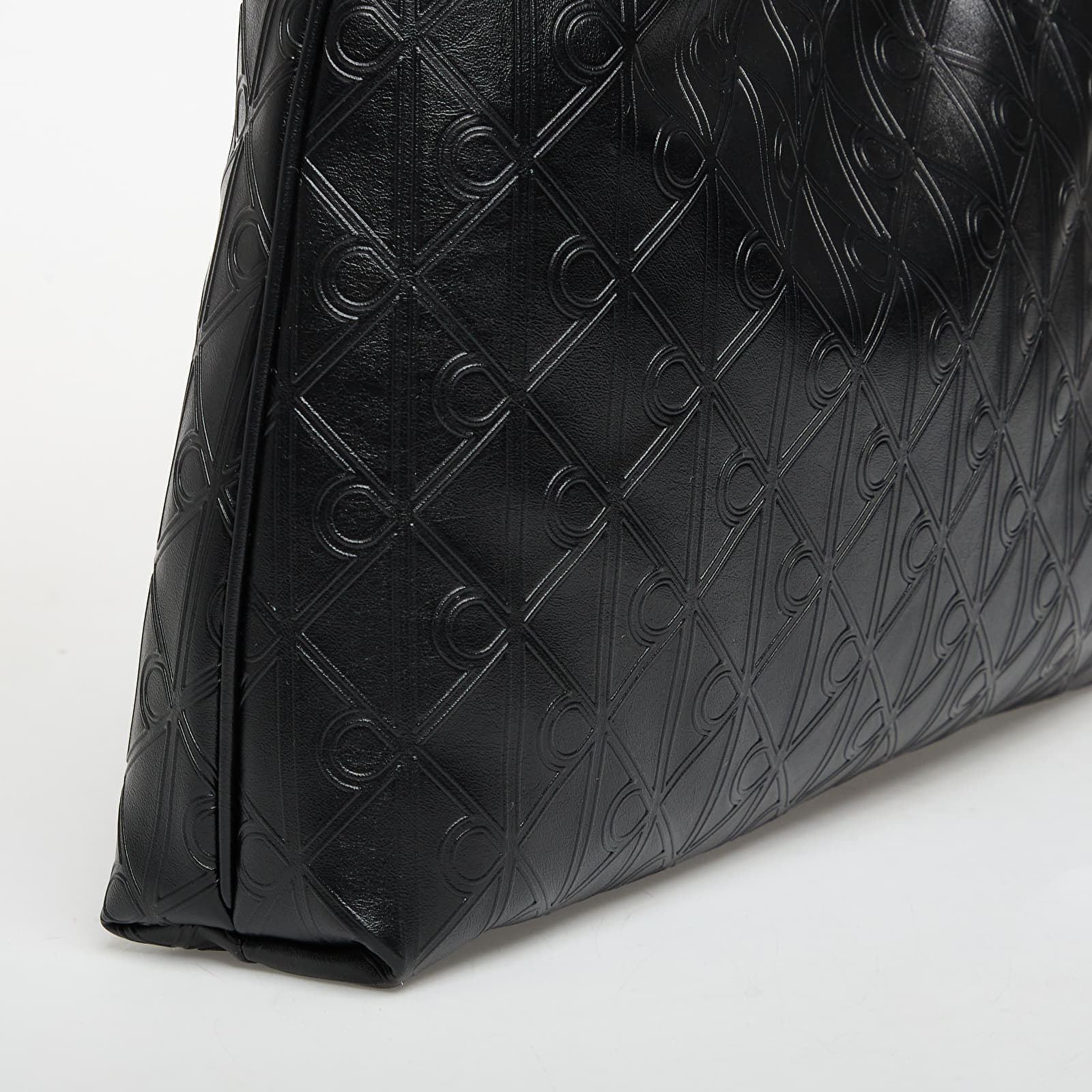 Handbags Calvin Klein Emblem Aop Puffer Lg Shoulder Bag Black