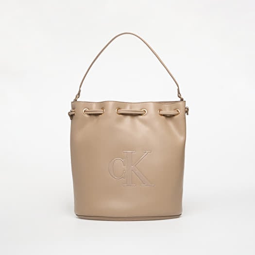 Calvin Klein Bold Ck Large Bucket Bag Dove Grey
