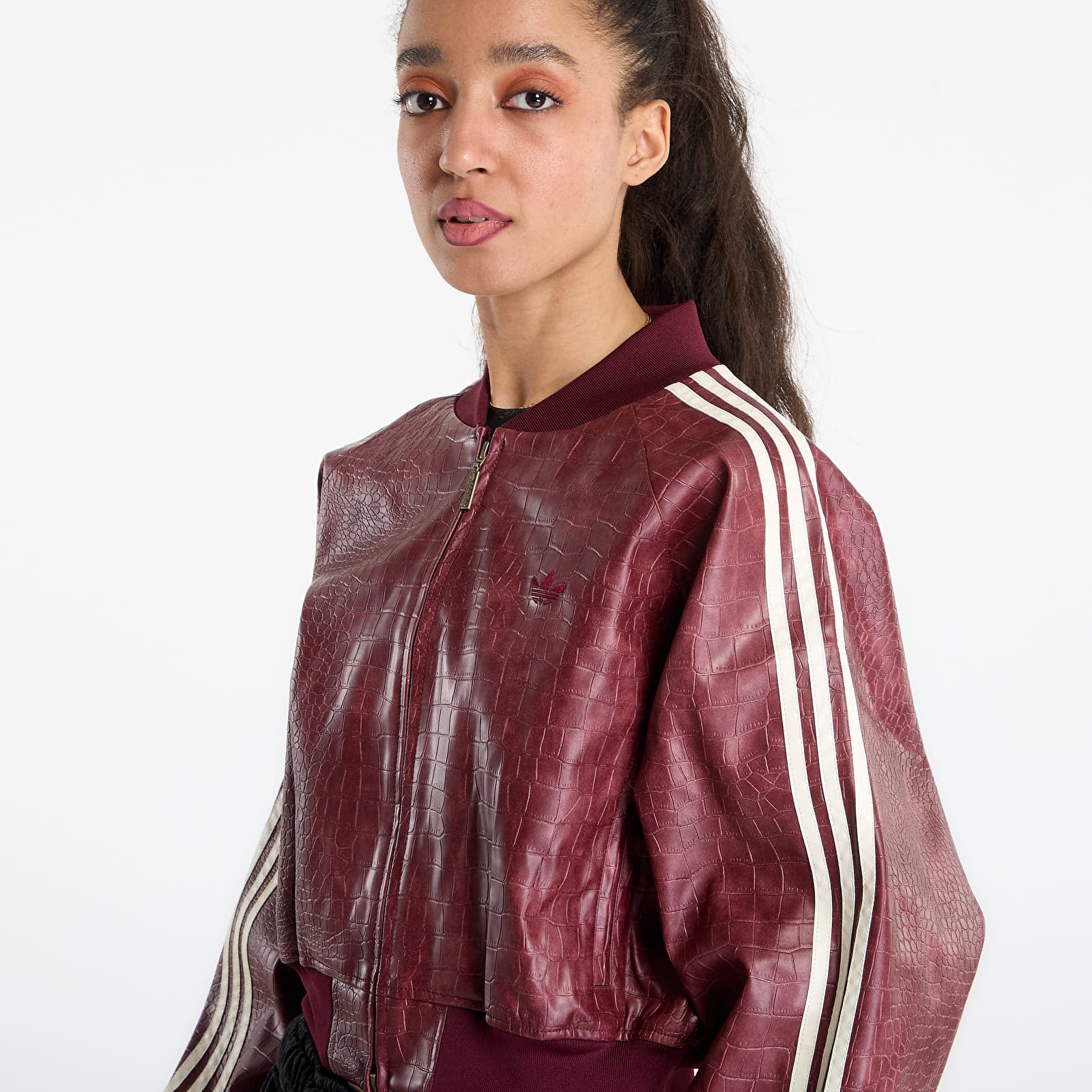 Dámské bundy adidas Sst Plthr Jkt Maroon