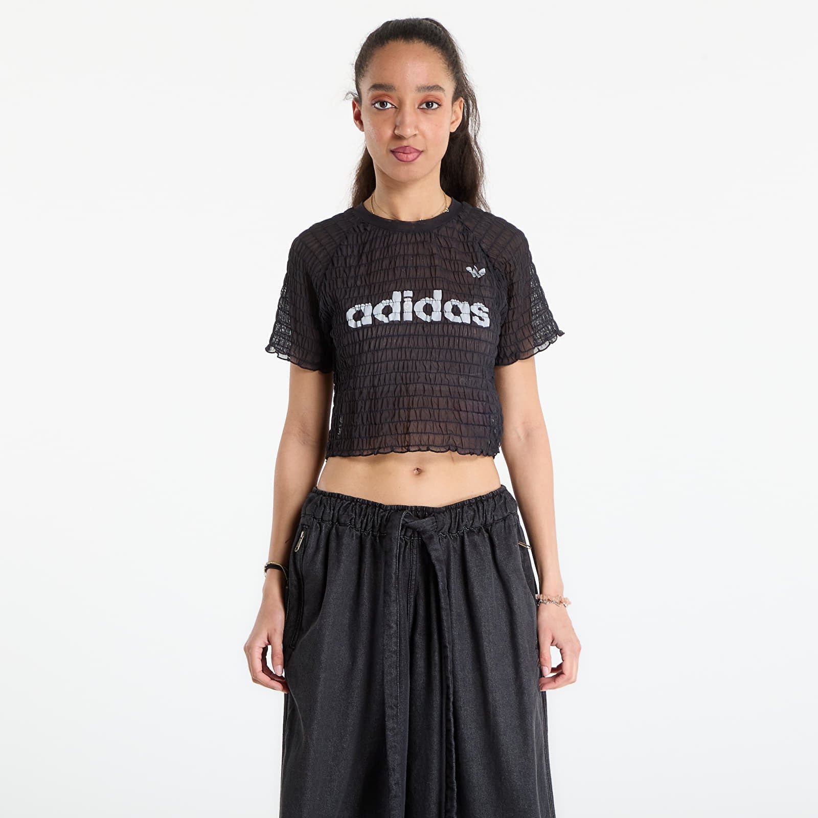 T-shirt adidas Smocked Tee Black XS