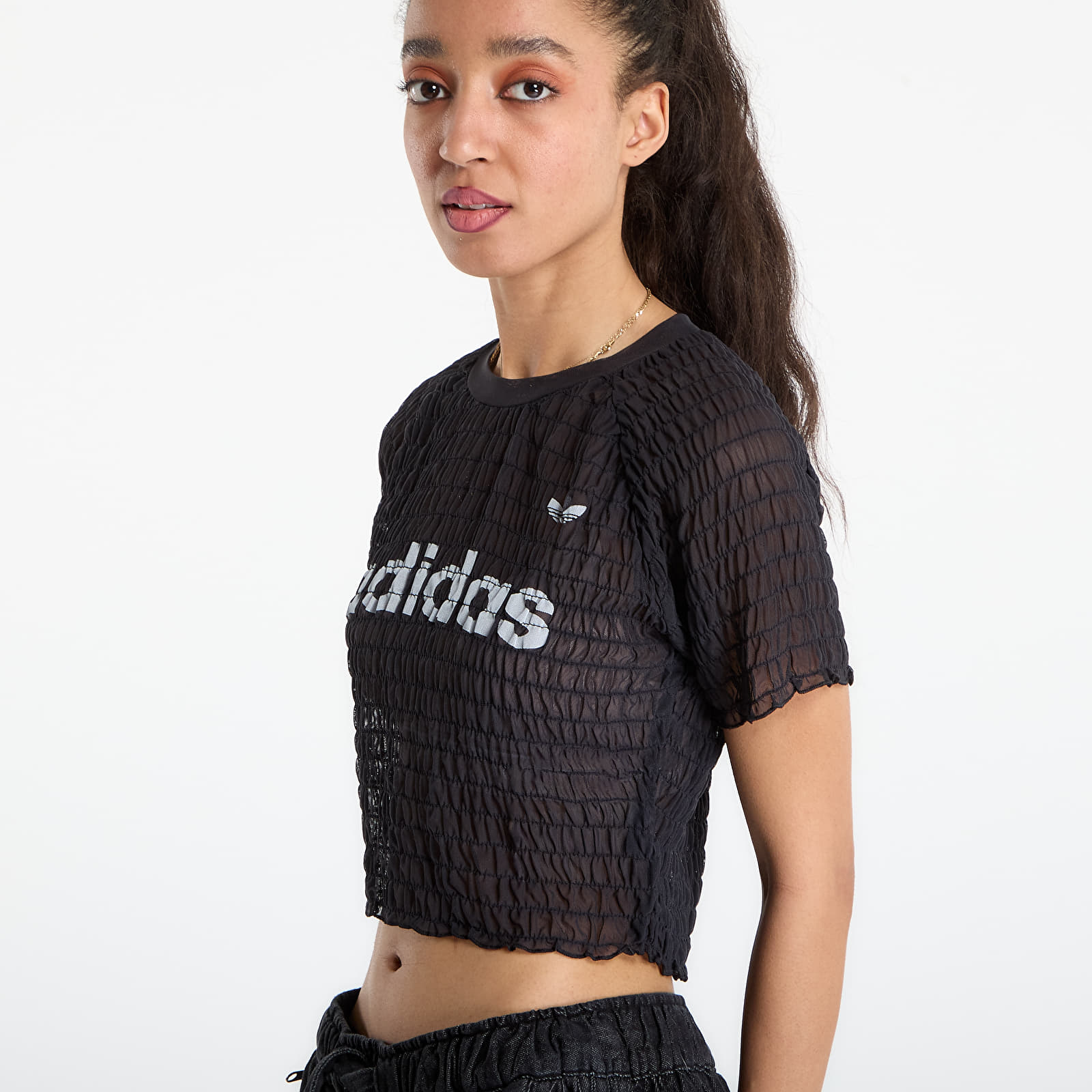 T-shirts adidas Smocked Tee Black