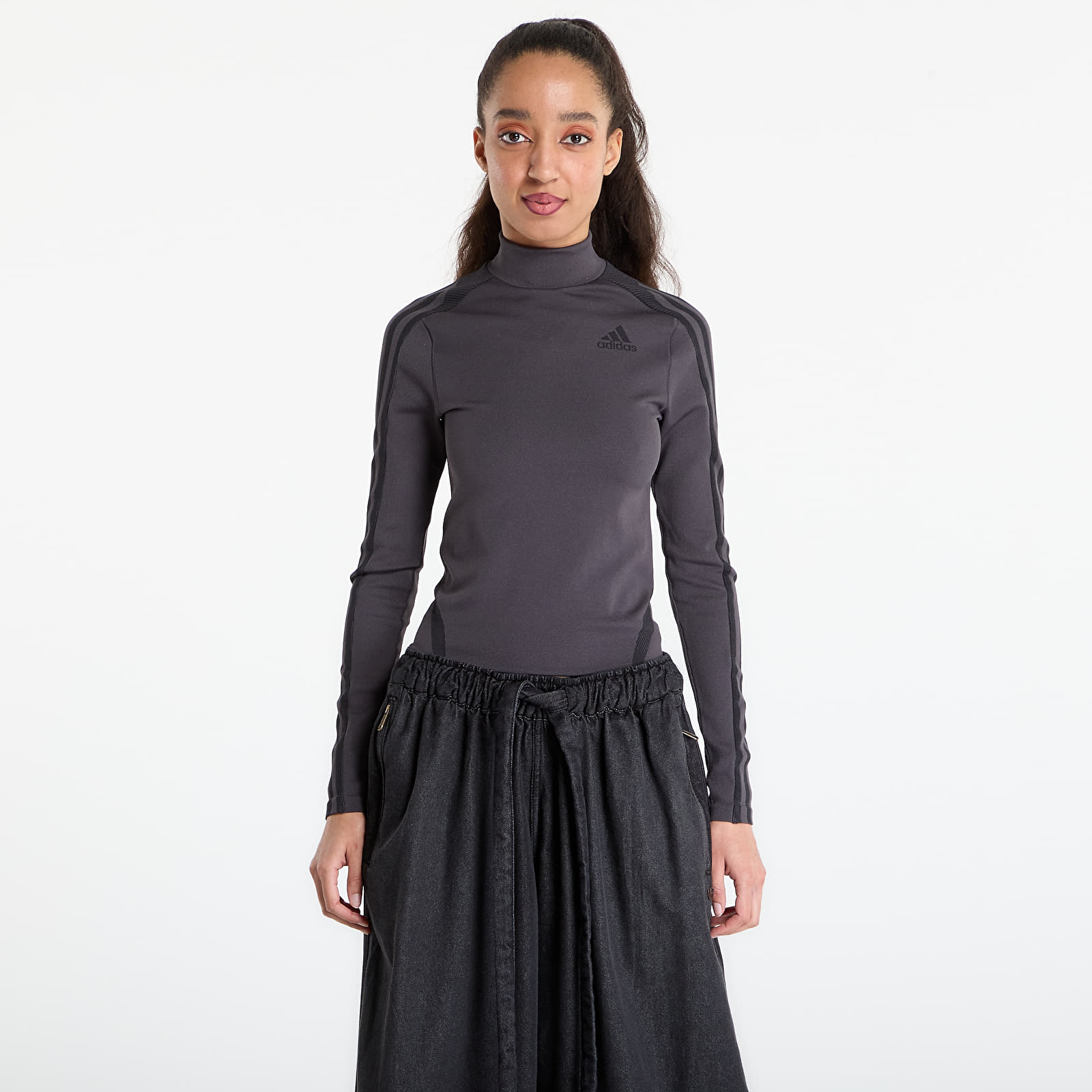 Koszulki adidas Long Sleeve Tee Utility Black/ Black/ Grey Two