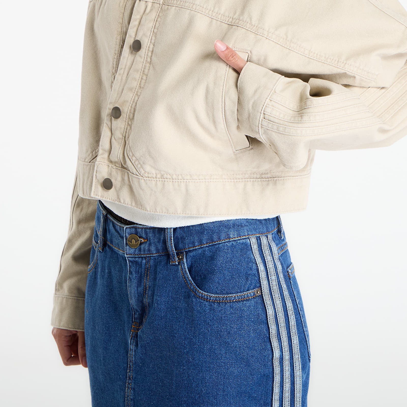 Sieviešu jakas adidas P Ess Canvas Tracktop Jacket Stone Khaki