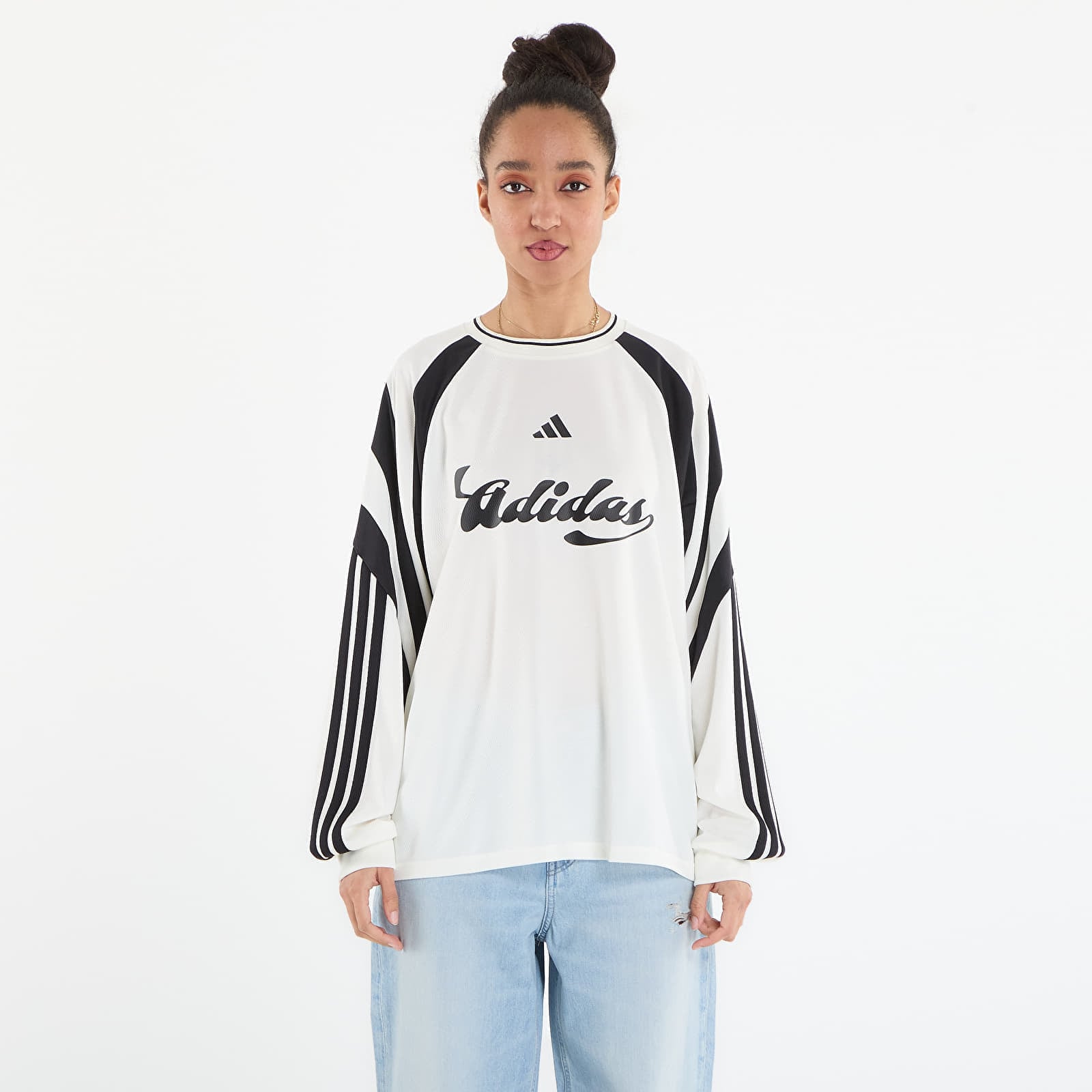 T-shirt adidas W Her Ls Off White/ Black M