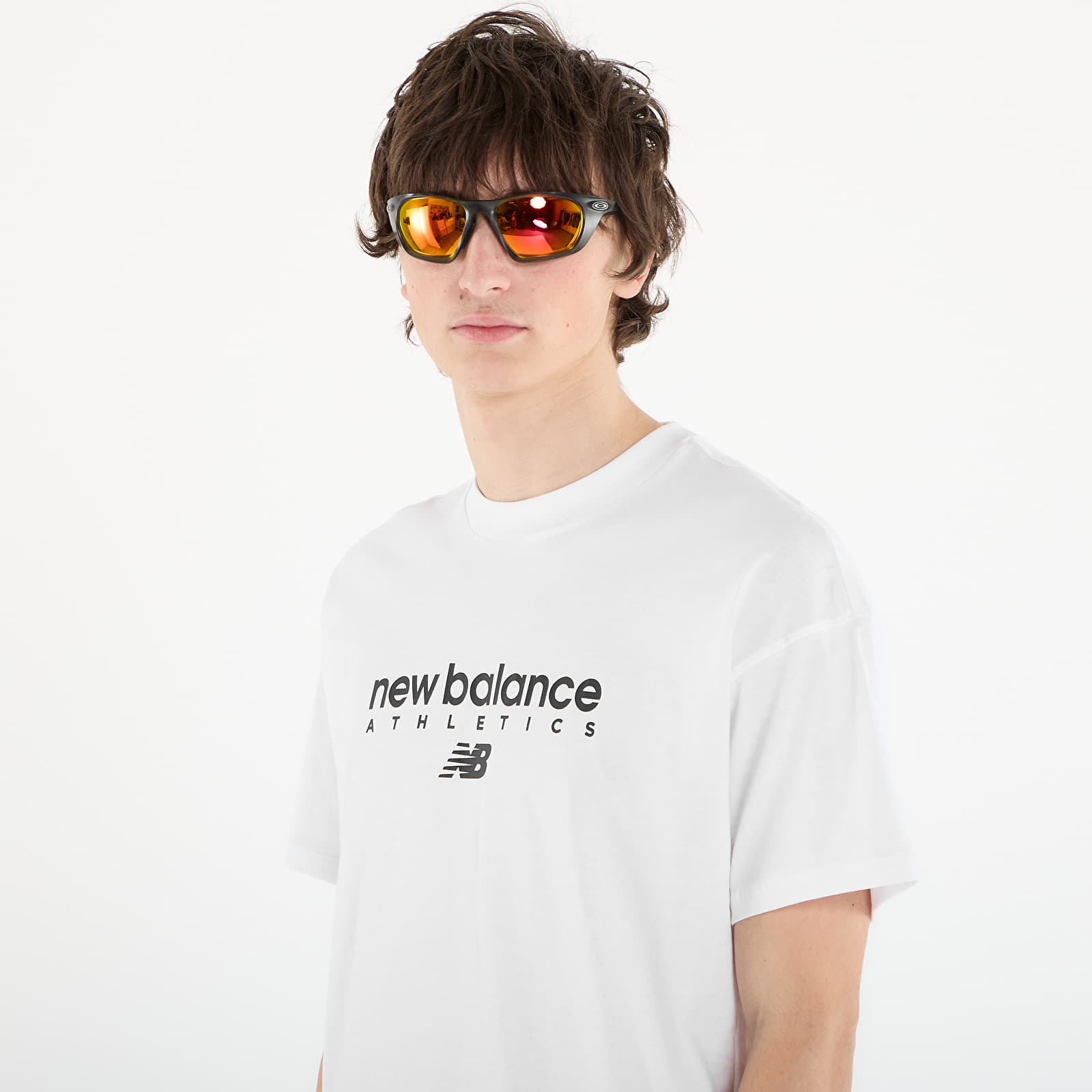 T-shirts homme New Balance Linear Graphic T-Shirt White