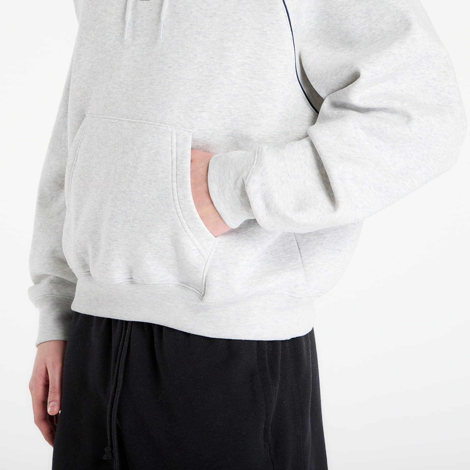 Men's sweatshirts New Balance Linear Graphic Fleece Hoodie Ash Heather