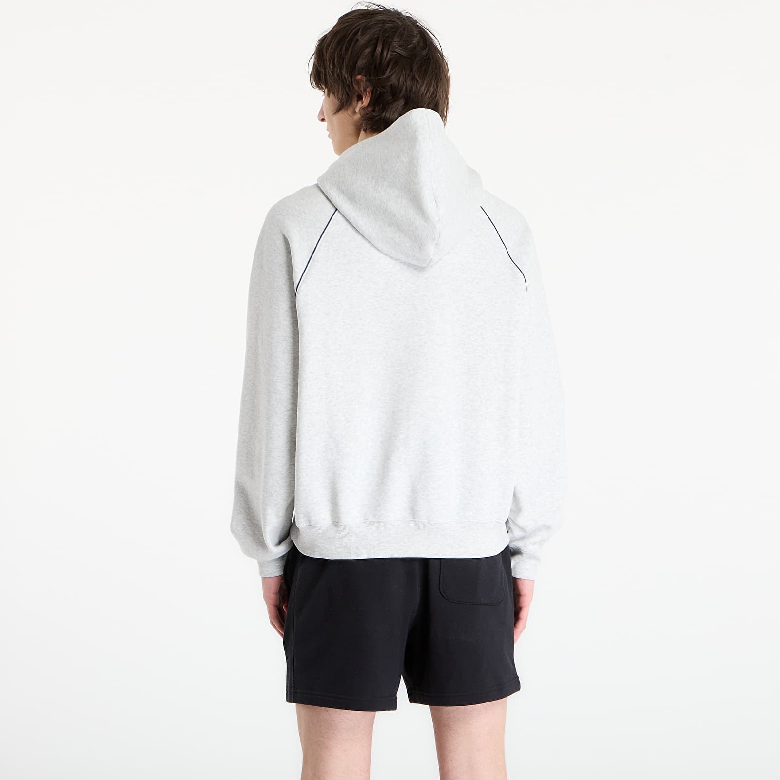 Men's sweatshirts New Balance Linear Graphic Fleece Hoodie Ash Heather