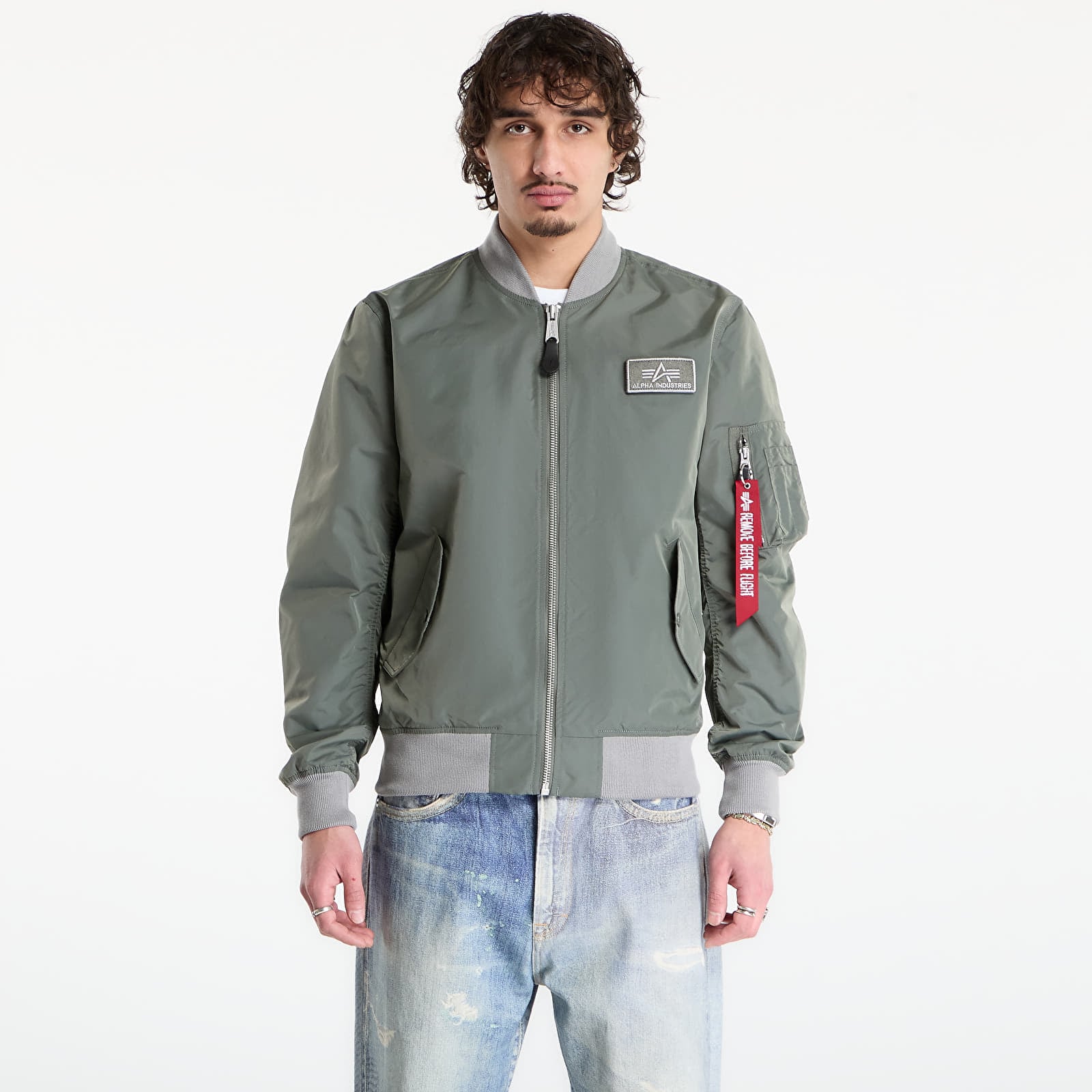 Herrenjacken Alpha Industries MA-1 TTC Light Vintage Green/ Silver