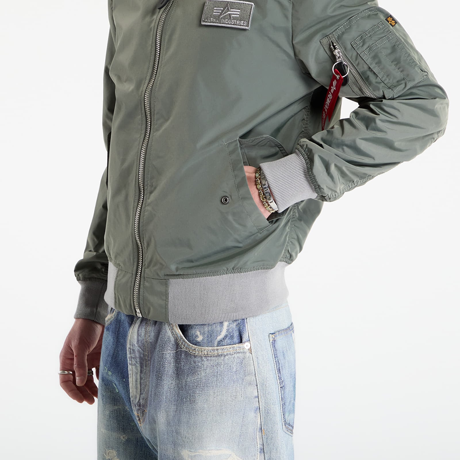 Herrenjacken Alpha Industries MA-1 TTC Light Vintage Green/ Silver