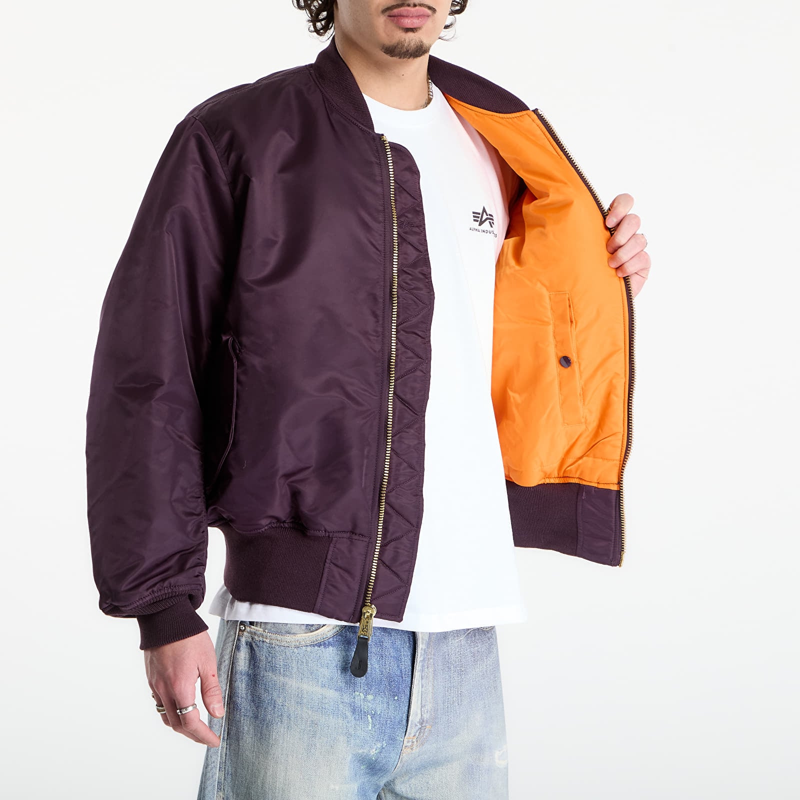Herrenjacken Alpha Industries MA-1 Heritage Bomber Plum