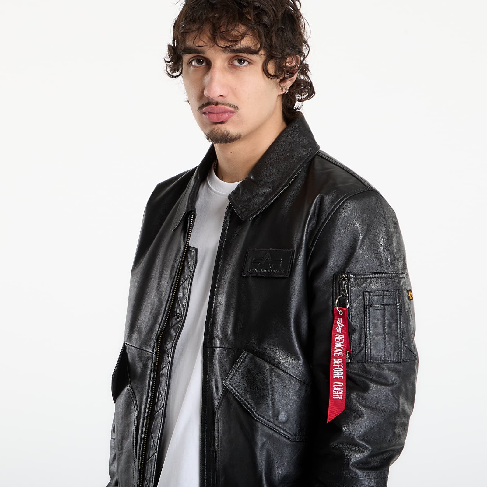 Men's jackets Alpha Industries CWU-45/P Leather Black