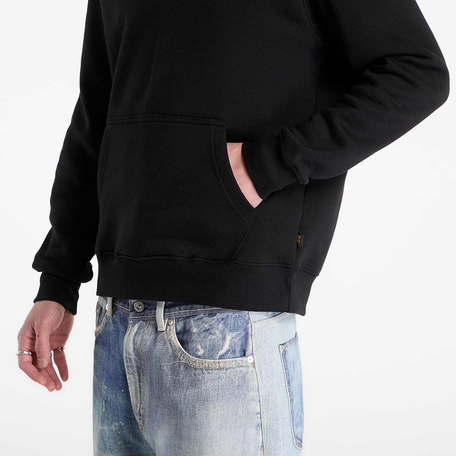 Herren-Sweatshirts Alpha Industries Return To Base Hoodie Black