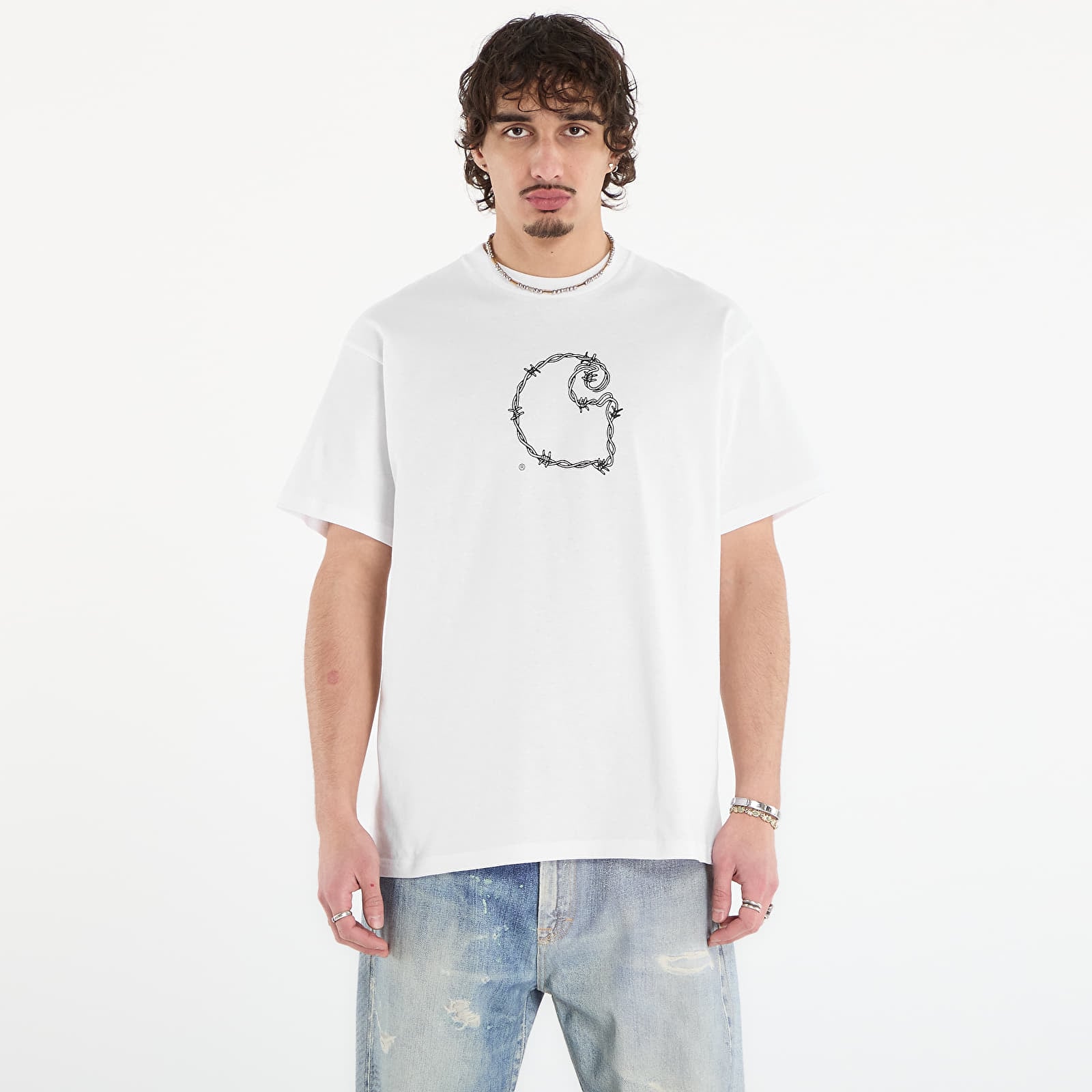 T-Shirts Männer Carhartt WIP S/S Barbwire C T-Shirt UNISEX White