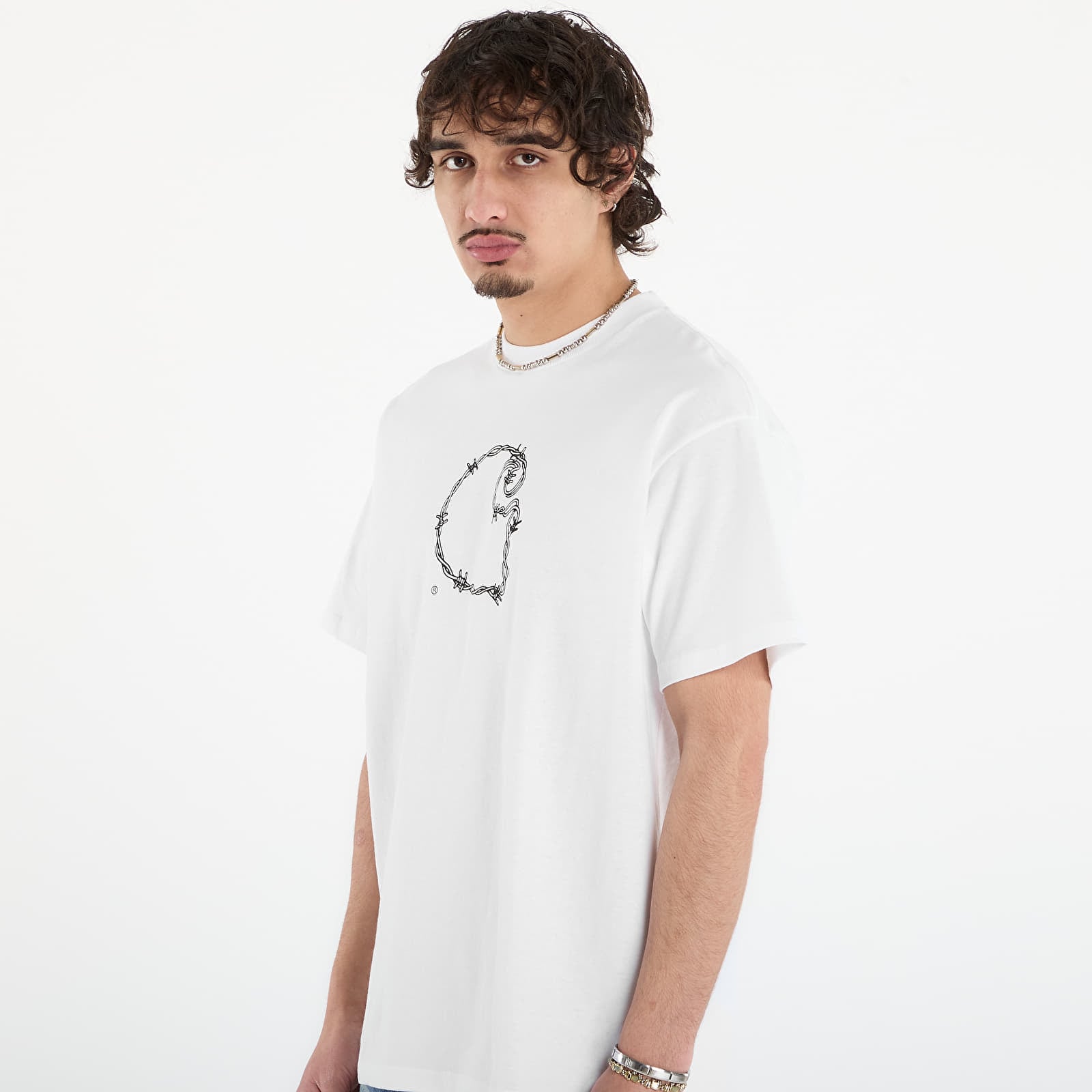 T-Shirts Männer Carhartt WIP S/S Barbwire C T-Shirt UNISEX White
