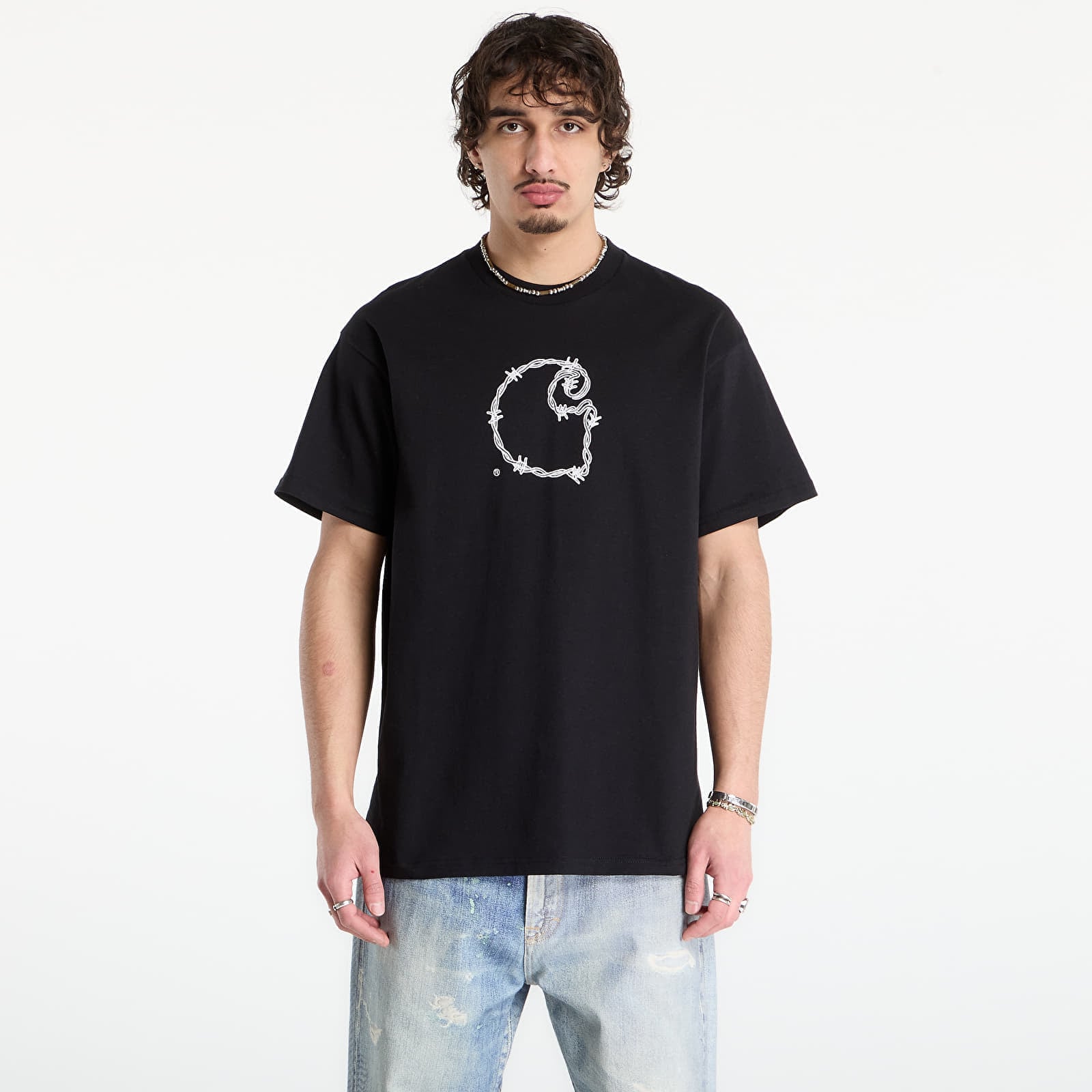 T-shirt Carhartt WIP S/S Barbwire C T-Shirt UNISEX Black XL