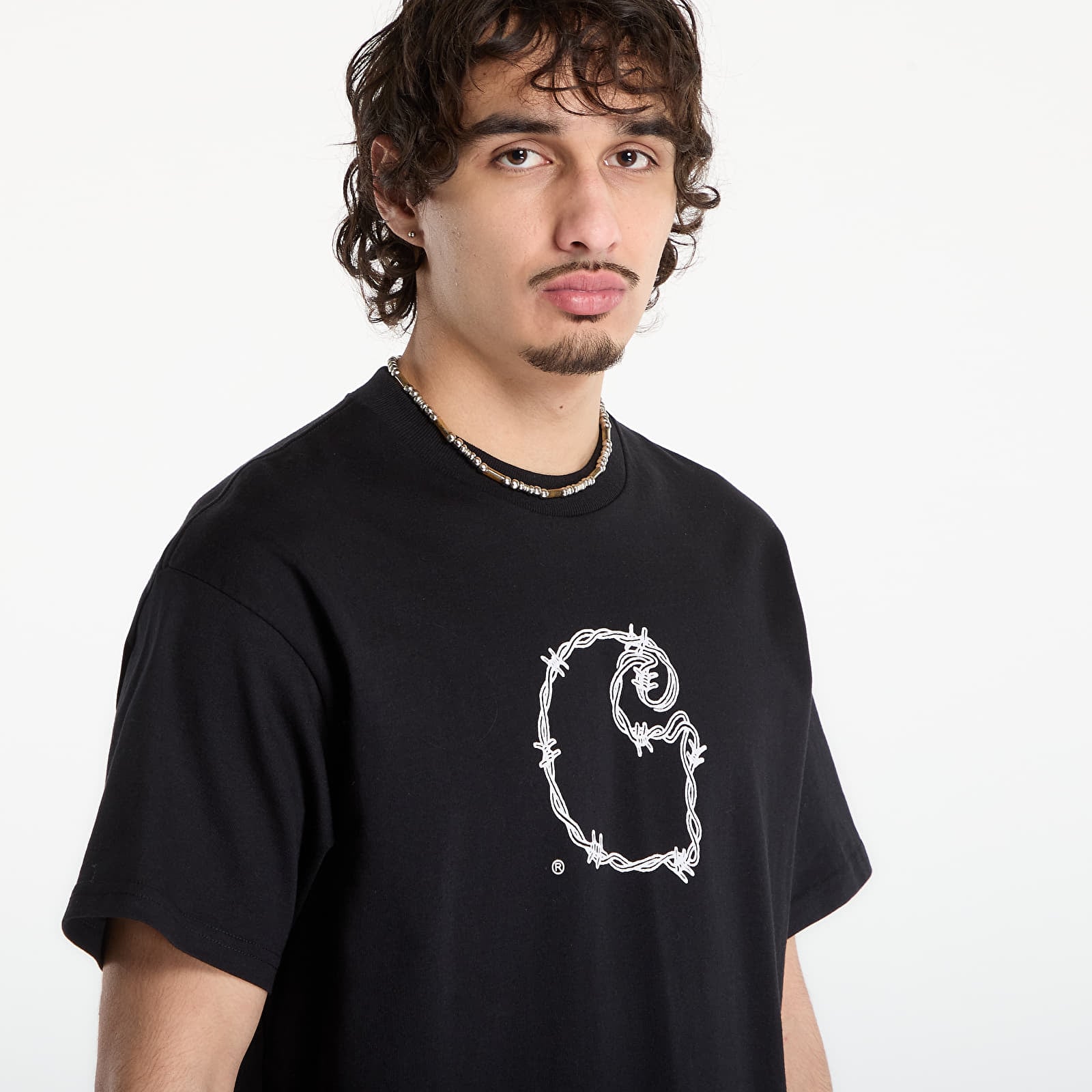 Vīriešu T-krekli Carhartt WIP S/S Barbwire C T-Shirt UNISEX Black